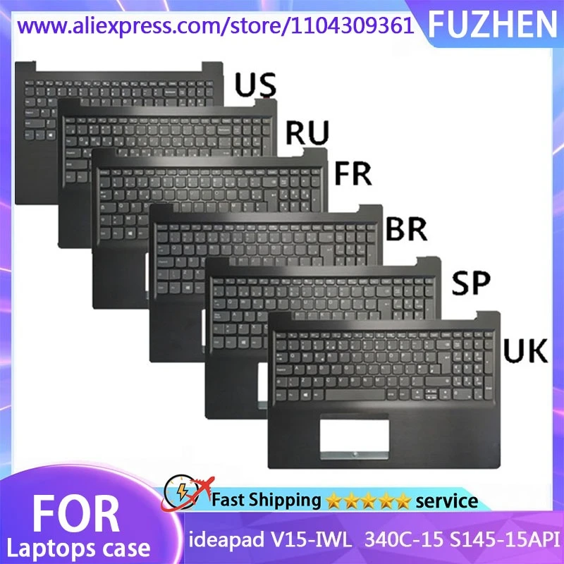 New For Ideapad V15-IWL 340C-15 S145-15API Laptop Palm Pad Keyboard/SP US UK IT RU Host Cover Keyboard