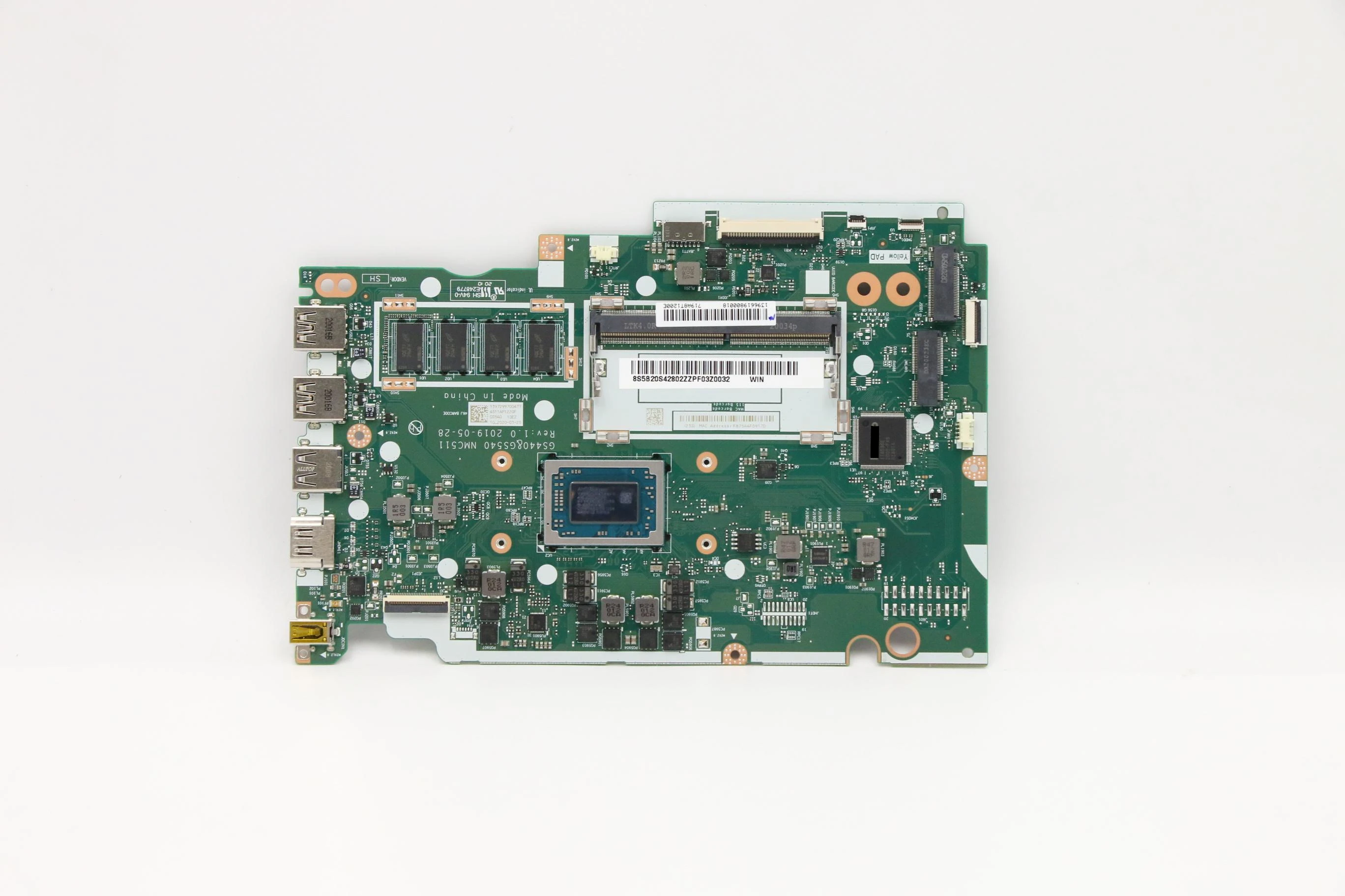 5B20S42802 For Lenovo ideapad S145-15API Laptop Motherboard 4GB RAM R5 3500U Processor 100% Full Tested