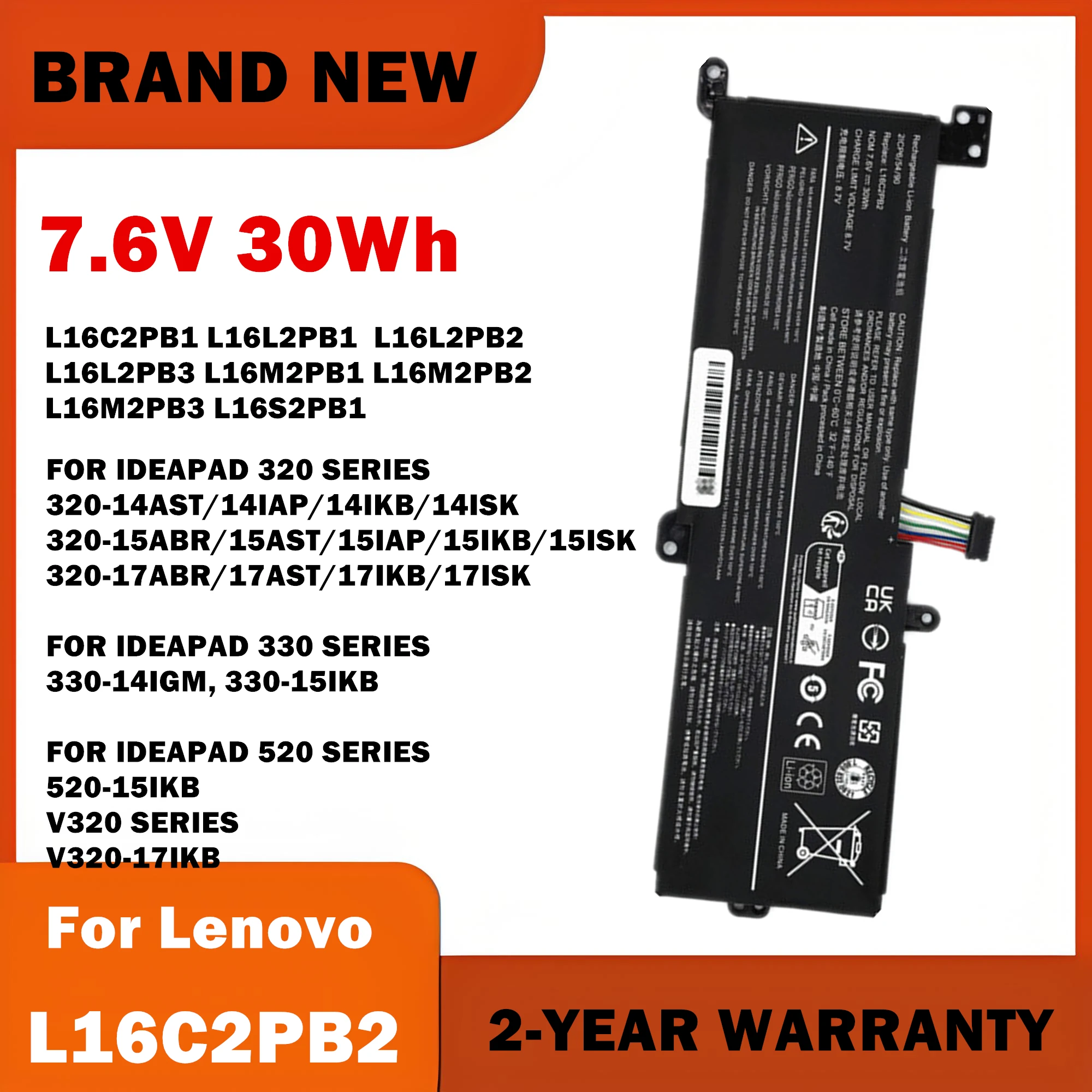 Laptop Battery For Lenovo IdeaPad S145-15API -15AST S145-15IGM S145-15IIL S145-15IKB 520-15IKB V320-17IKB V145-15AST B320-14IKB