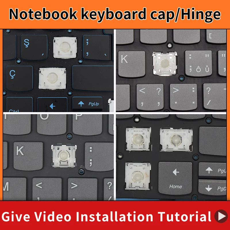 Replacement Keycap Key Cap & Scissor Clip & Hinge For Lenovo IdeaPad S145 520-15IKB L340-15 L340-15API L340-15IWL L340-17 Keyboa