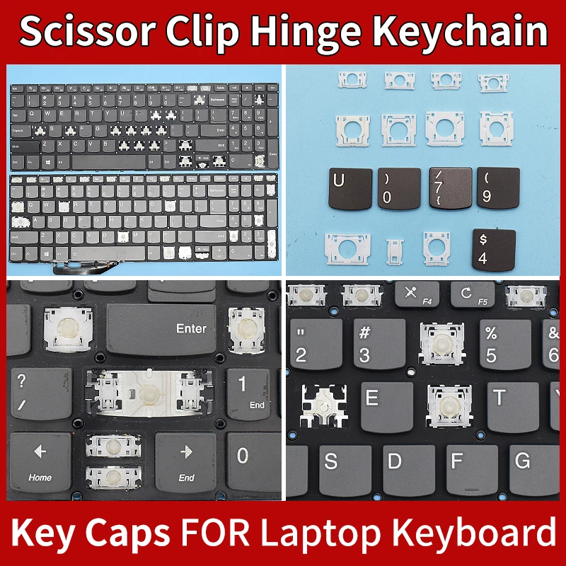 Replacement Keycaps Scissor Clip Hinge For Lenovo IdeaPad S145-15AST S145-15IWL S145-15IGM S145-15API Keyboard Keychain
