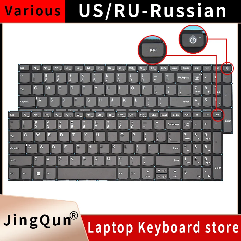 Russian Spanish Brazil Keyboard for Lenovo Ideapad S145-15 S145-15IIL 81W8 15API 15AST 15IGM L340-15IWL SN20M63083 PK1329A1A18