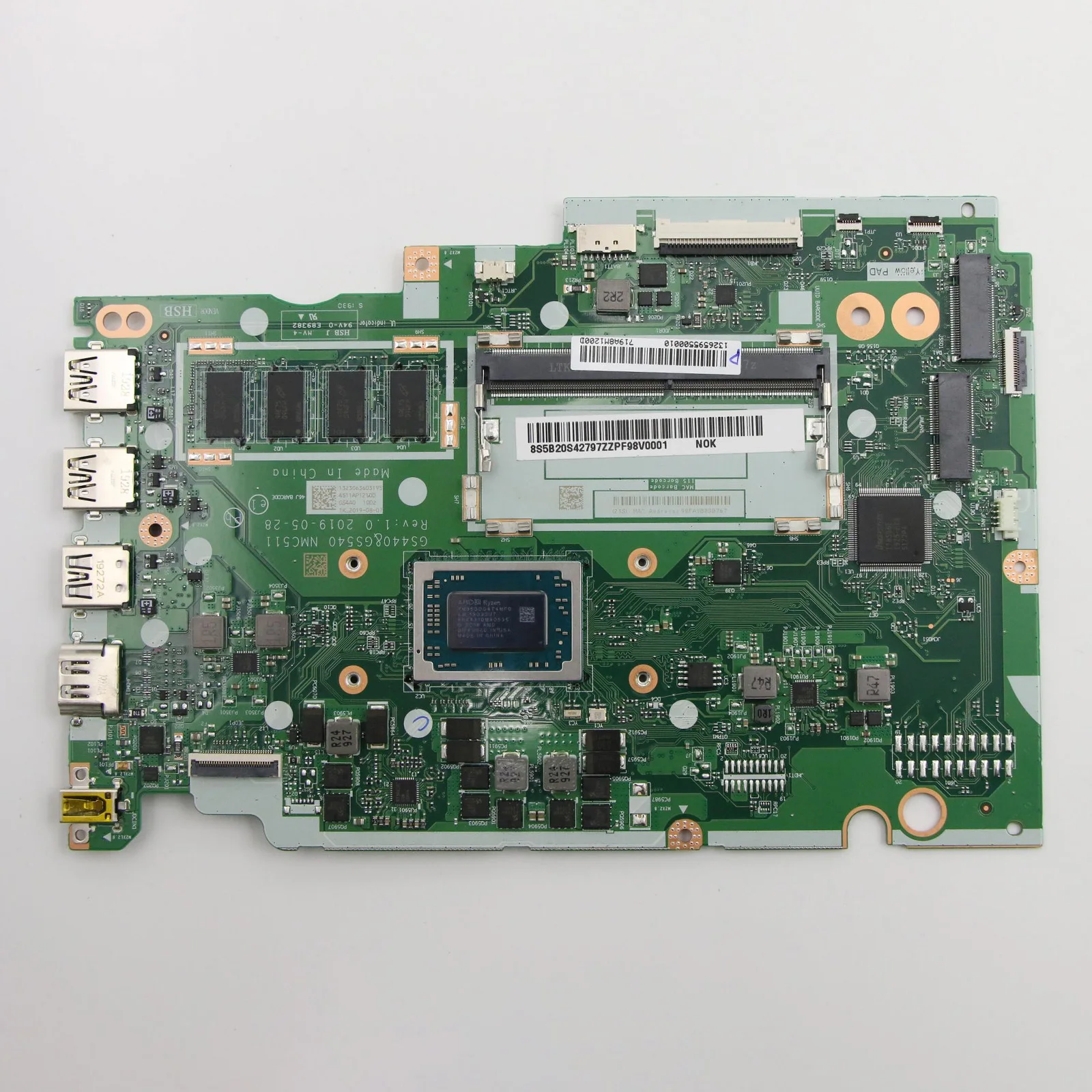 NM-C511 Motherboard for Lenovo S145-14API S145-15API R3 R5 R7 RAM 4GB Laptop Mainboard 5B20S42798 5B20S42797 5B20S42784