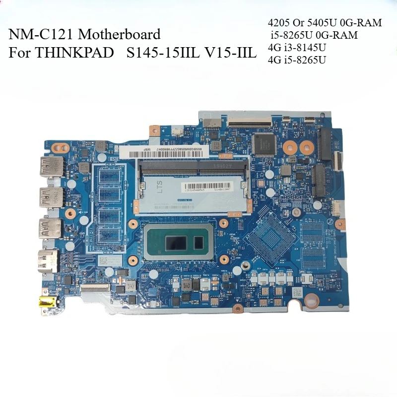 NM-C121 Laptop Motherboard for LENOVO FOR IDEAPAD S145-15IWL V15-IWL  FV440 FS441 FS540  I3 I5 CPU 4GB-RAM DDR4 5B20S41727