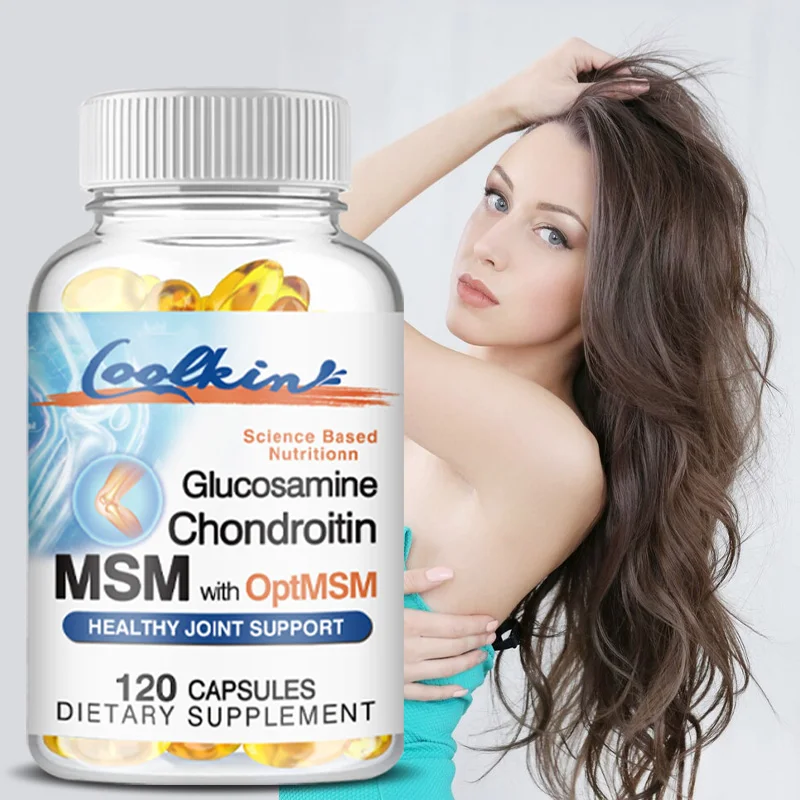 Glucosamine Chondroitin MSM - Antioxidant, Supports Joint and Knee Health, Promotes Joint Mobility and Comfort, Boosts Energy