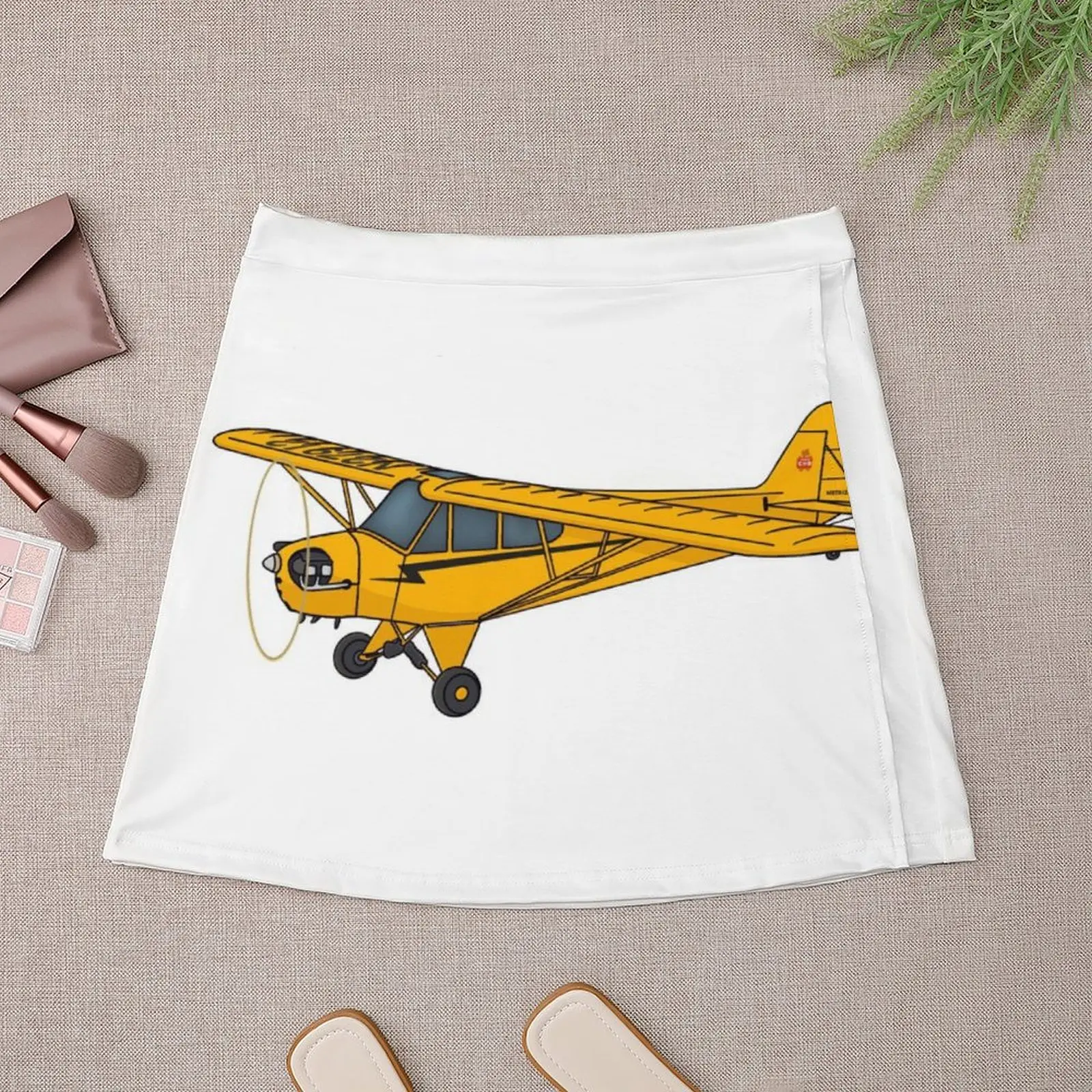 Piper J-3 Cub Airplane Art Mini Skirt luxury women's skirt clothes Mini Skirt