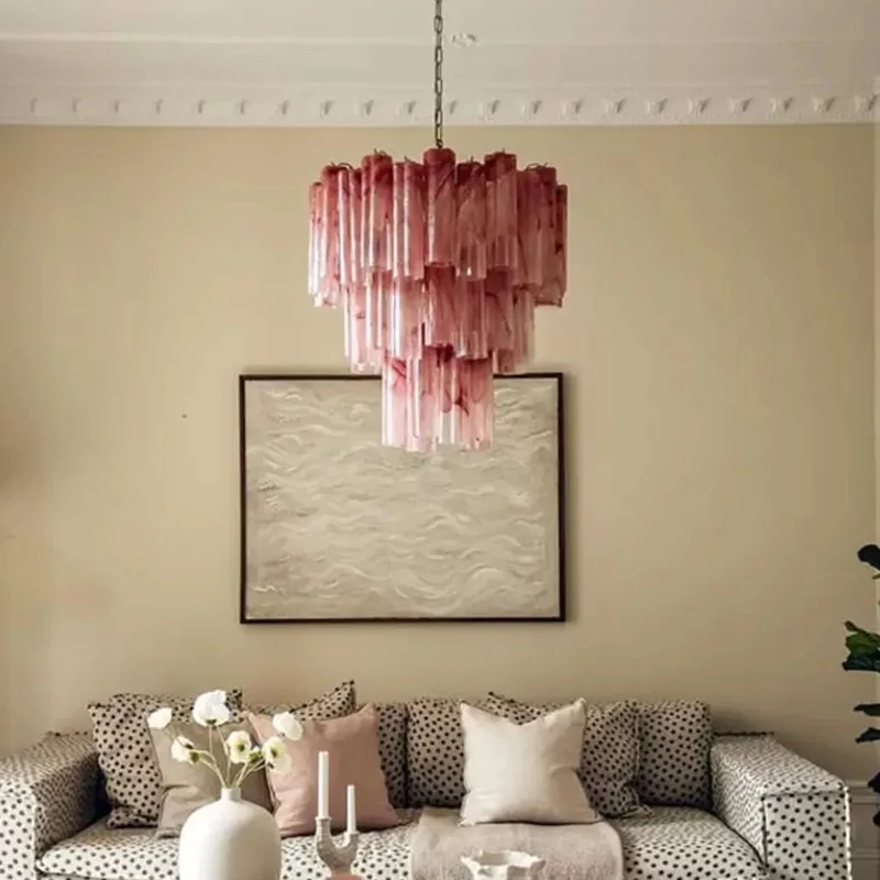 Luxury Modern Chrome Ceiling Light 2026 Designer Murano Crystal Chandelier Dimmable Luster Pendant Lamp For Hotel Lobby Villa