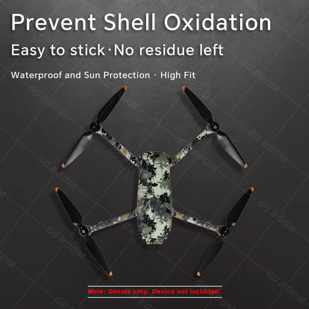 For Air 3S RC-N3 RC 2 Sticker Flat Scratch Resistant Remote Control Body Frame Protective PVC Decals Waterproof Accessories