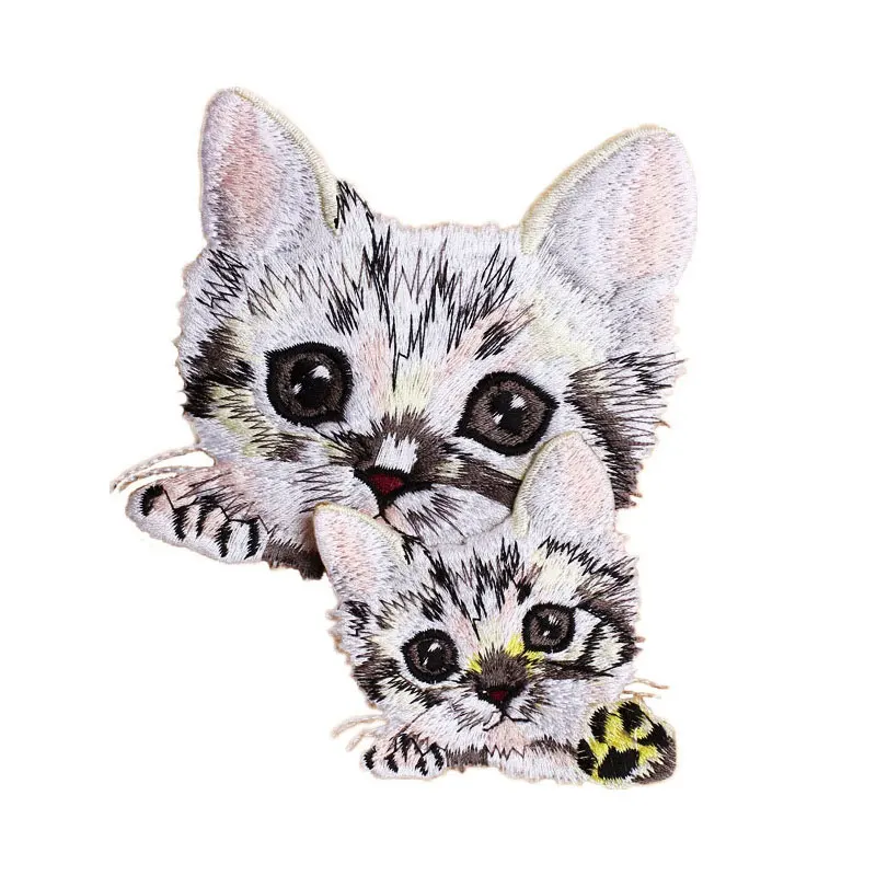 Fashion Cute Cat Embroidery Cloth Patches DIY Patches Fashion Accessories Patchwork Sew on Clothes Applique