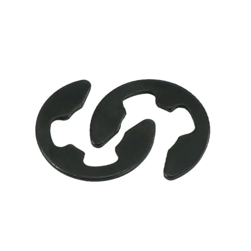 10/50/100 M1.2 M1.5 M2 M3 M3.5 M4 M5 M6 M7 M8 M9 M10 M12 M15 black steel safety ring E Clip loop safety ring for tree attachment