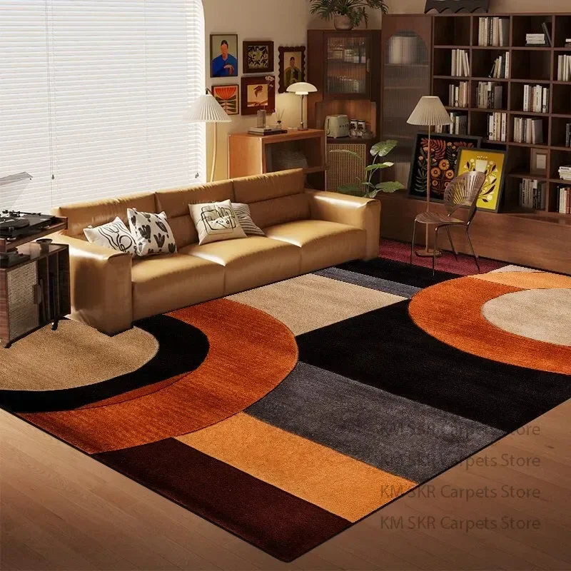 Nordic Multi Color Living Room Carpet Modern Geometry Sofa Coffee Table Rug Home Decor Bedroom Bedside Soft Floor Mats Non-slip