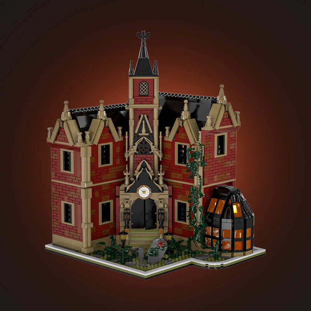 Gobricks MOC Haunted House Building Blocks Model Horror Vampire Ghost House Bricks City Ghost Architecture Assembly Toys Gifts