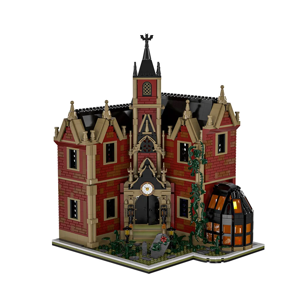 Gobricks MOC Haunted House Building Blocks Model Horror Vampire Ghost House Bricks City Ghost Architecture Assembly Toys Gifts