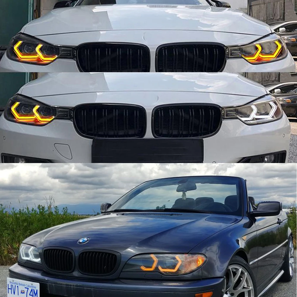 Super Bright Crystal M4 Style LED Angel Eyes Bulb Ring Dual Color Headlight for BMW 2 3 4 5 Series F10 F11 F13 F18 F22 F25 X3 X5