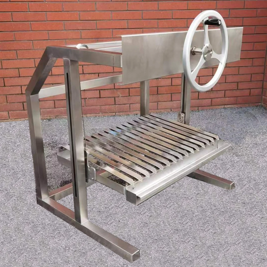 30" Wood Charcoal Adjustable Height Stainless Steel Asado Parrilla/ Santa Maria / Argentine Grill GK740A
