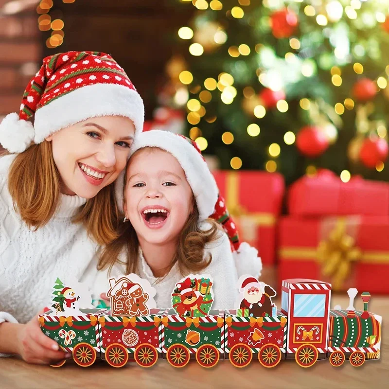 24pcs Christmas Empty Advent Calendar Kids Boxes Christmas Countdown to Xmas Gift Candy Boxes New Year 2025 Christmas Decoration