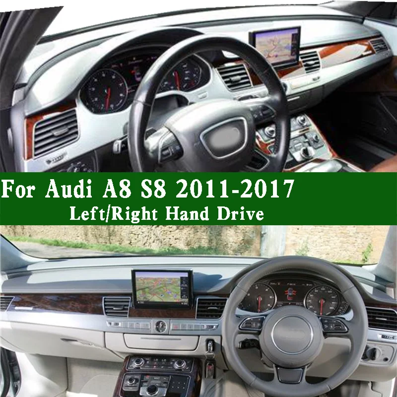 For Audi A8 S8 W12 D4 4H2 4H8 4HL 4HC 3.0 4.0 2011-17 Dashmat Dashboard Cover Instrument Panel Protective Pad Dash Mat Anti-Dirt