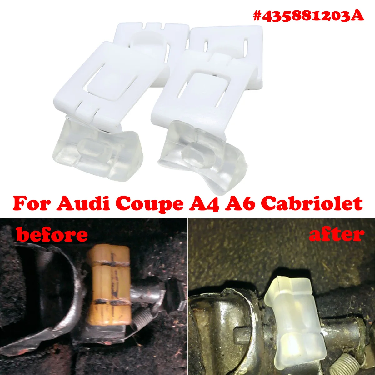 6/12pc Car Front Seat Rail Runner Centre Slider Guide For Audi Coupe 1981-1987 A4 A6 Cabriolet 1997- Replacement Parts Fastener