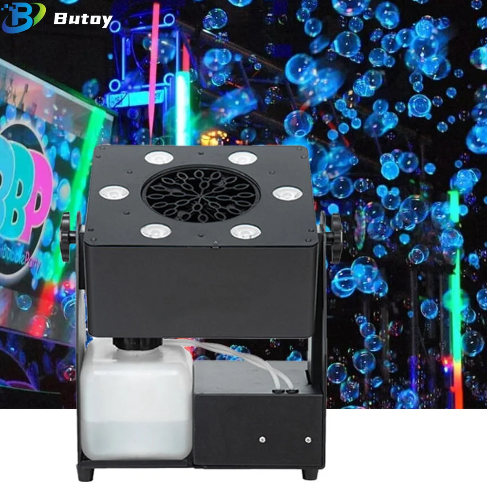 LED RGBW 4IN1 Bubble Machine Stage Bubble Machine DJ Bubble Good Performance Effects For Outdoor Wedding Bubble Blowing Machine