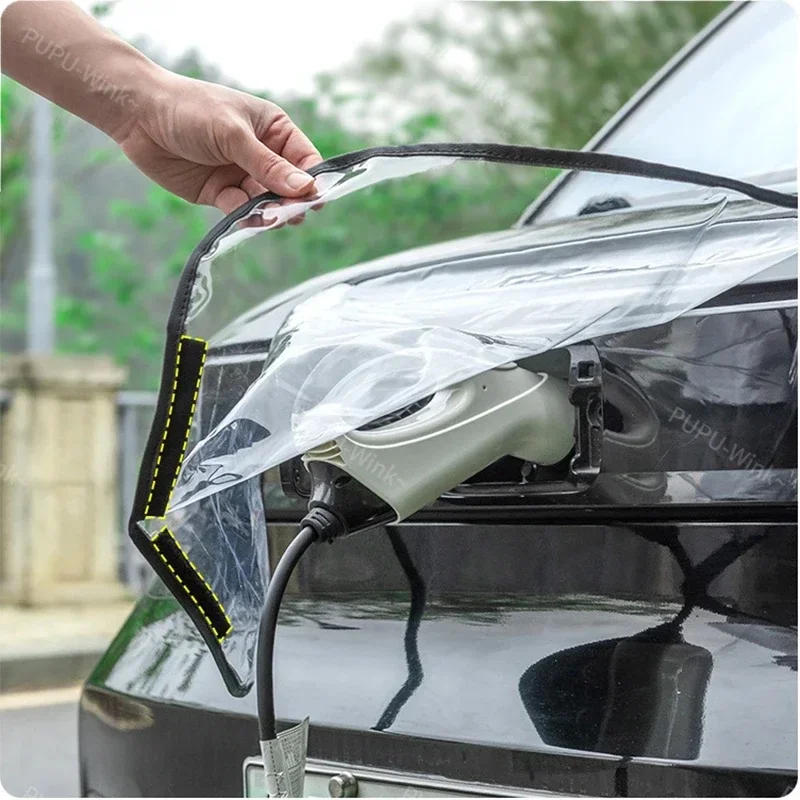 1Pc Car Charger Port Waterproof Cover for BYD Atto 3 Seal Dolphin Sealion 6 Yuan Plus Seal U Frigate 07 Tang EV Rain Protector