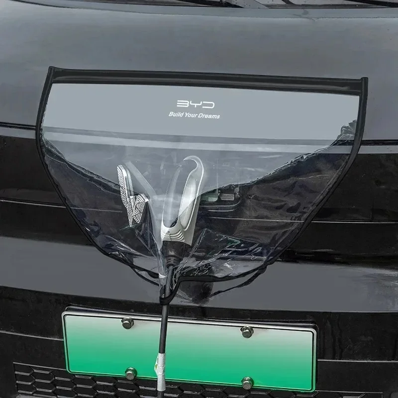 1Pc Car Charger Port Waterproof Cover for BYD Atto 3 Seal Dolphin Sealion 6 Yuan Plus Seal U Frigate 07 Tang EV Rain Protector
