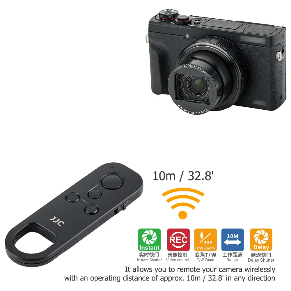 JJC BR-E1 Bluetooth Remote Control for Canon PowerShot V1 EOS M50 Mark II R8 R5 Mark II R50 V R7 R10 R1 R R3 R5C R6 RP 850D 800D