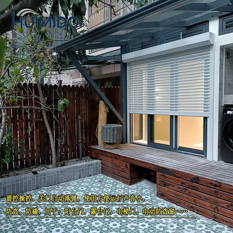 hollow ventilation anti-theft European ventilation lighting and light transmission electric remote control rolling shutter door