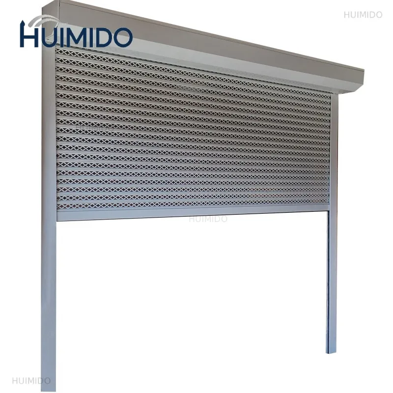hollow ventilation anti-theft European ventilation lighting and light transmission electric remote control rolling shutter door
