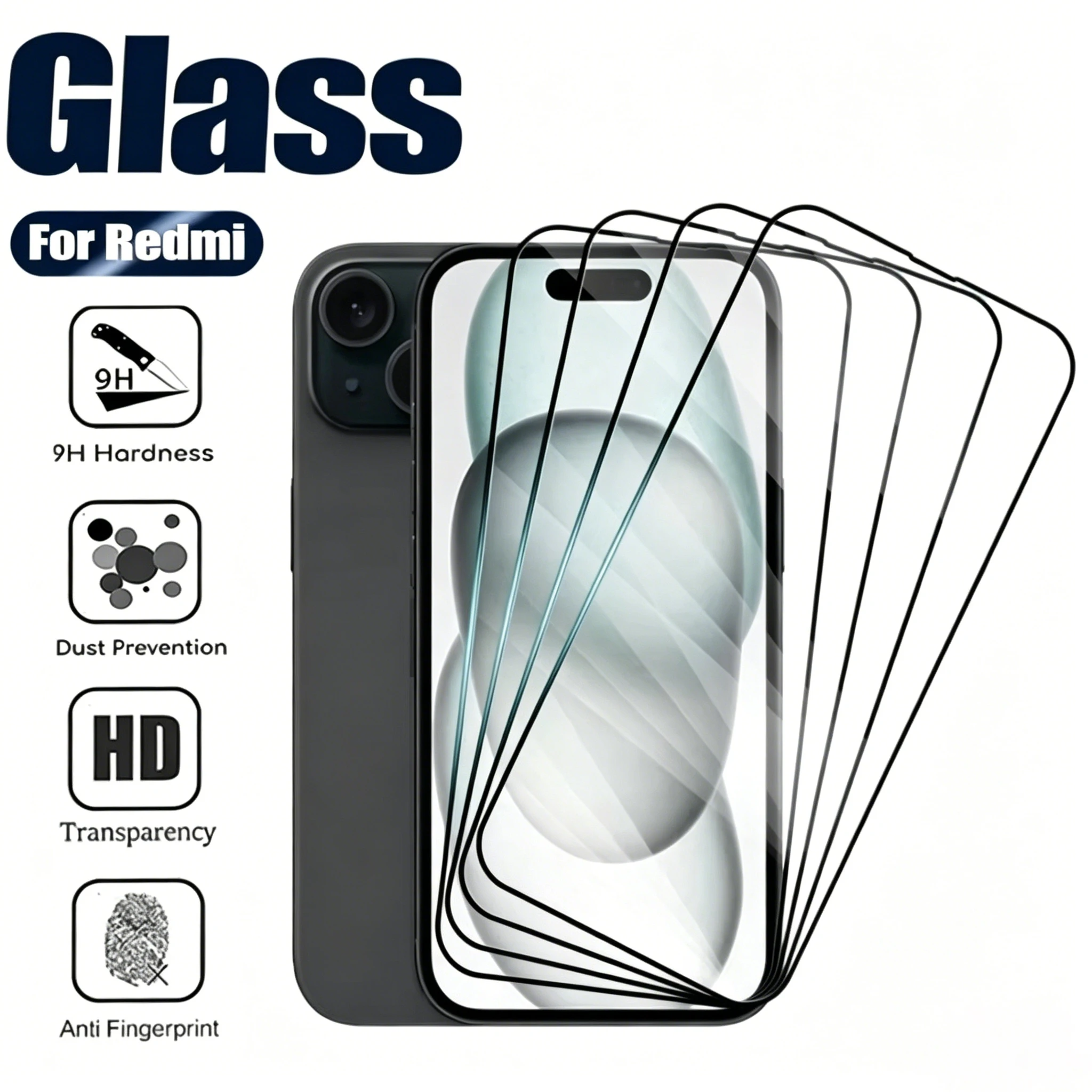 9D Tempered Glass For Xiaomi Redmi 15C 14C 13C Redmi Note 14S 14 13 12 11 10 Pro Plus 12S 11S 10S 9S Protective Screen Protector