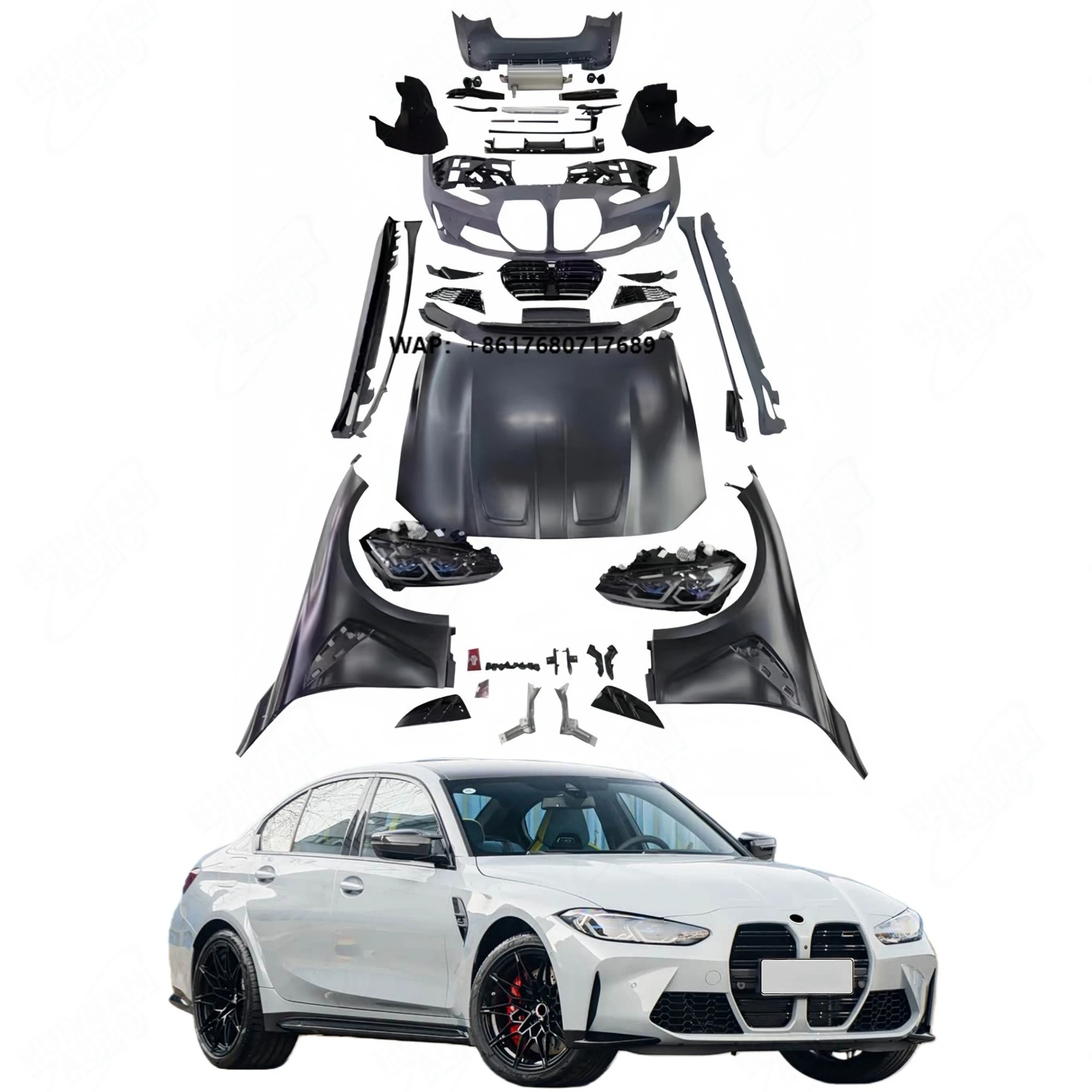 Sports Edition G80 M3 M-Power Model Upgrade Bodykit for  3-Series F30 F35 318i 320i 328i 330i 340i Model Bumper Tuning Parts