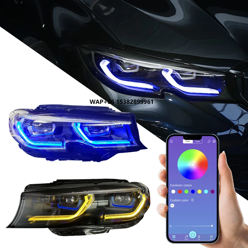 3 Series 330i 340i G20 LED RGB  Headlight 2019-2022 Front Light Upgrade AFS Pre-LCI RGB Module 12V Auto