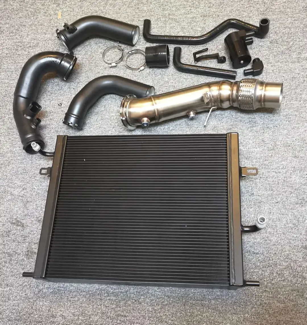 Performance Radiator+downpipe+oilcatchcan+chargepip for B48 B58 120i 125i M140i 220i 230i M240i 320i 330i 340i  430i 440i