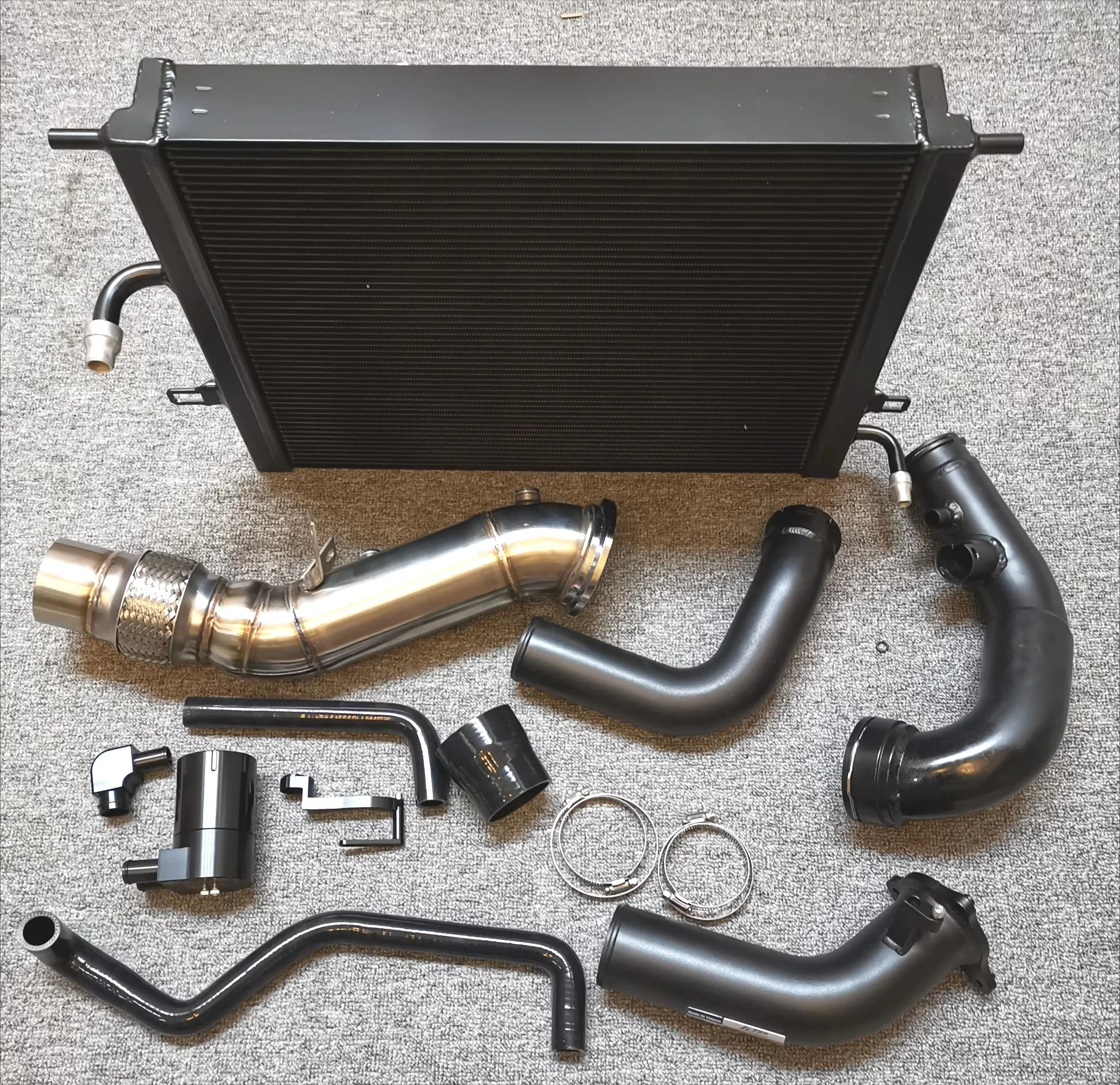 Performance Radiator+downpipe+oilcatchcan+chargepip for B48 B58 120i 125i M140i 220i 230i M240i 320i 330i 340i  430i 440i