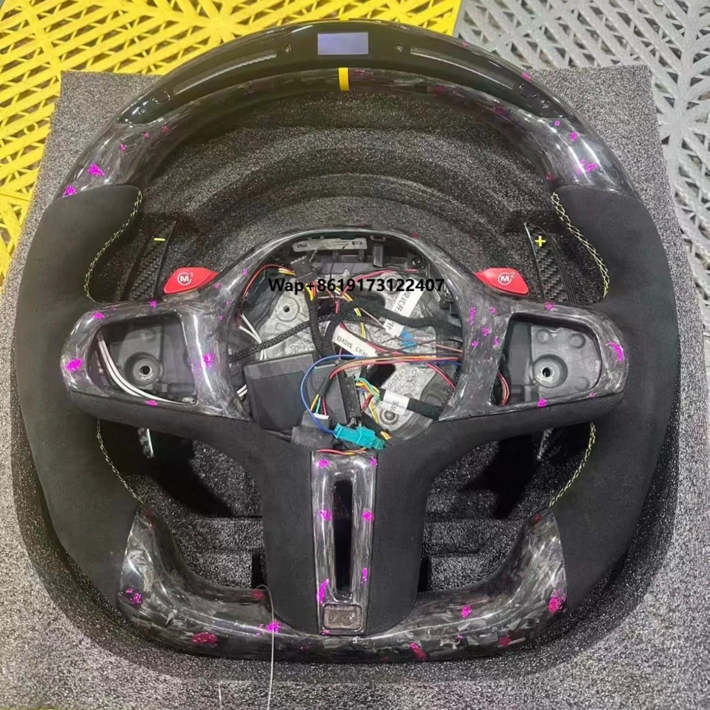 LED Steering Wheel for  G20 G30 G20 G80 G21 G22 G31 G32 G11 M3 M4 M5 330i 330e 340i 440i Forged Carbon Fiber Steering Wheel