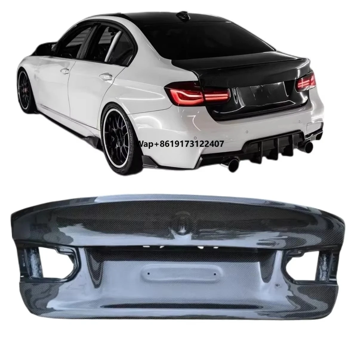 Carbon Fiber Trunk Bonnet for F30 Body Parts Cover for 320i 328i 330i 335i 340i Models Rear Trunk