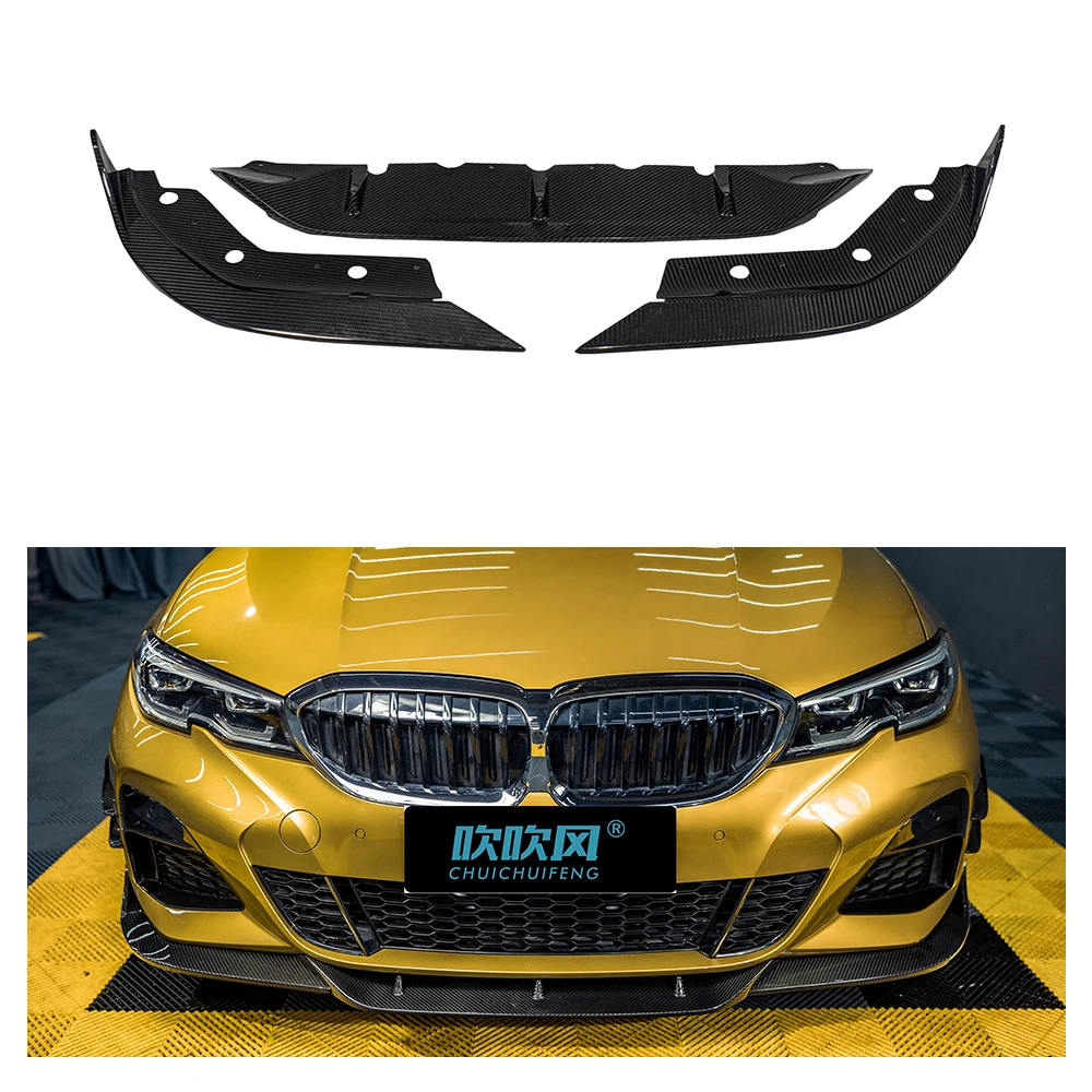 For  G20 G21 M Sport 320i 325i 330i 340i 2019-2022 Dry Carbon Front Bumper Spoiler Chin Lip Splitter 51192455835 51192455836