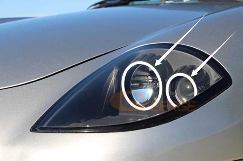 For Fiat Barchetta 1995 - 2002 2003 2004 2005 Day Light Bluetooth APP Multi-Color Ultra Bright RGB LED Angel Eyes Halo Rings