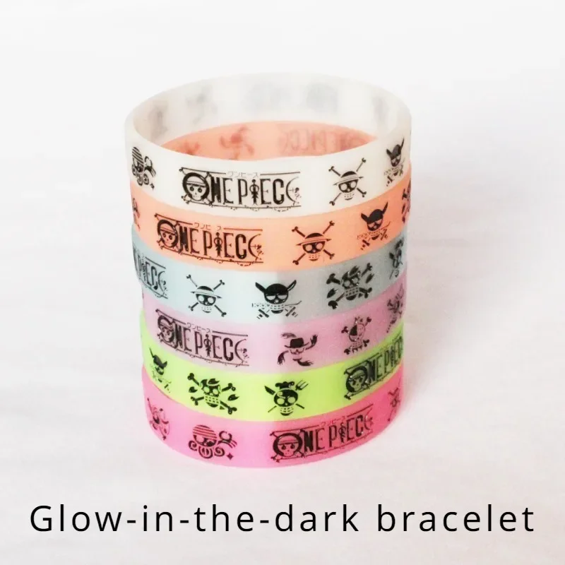 One Piece Fluorescent Bracelet Decoration Anime Action Figures Personality Toy Cartoon Bracelet Decoration Cute Birthday Gifts