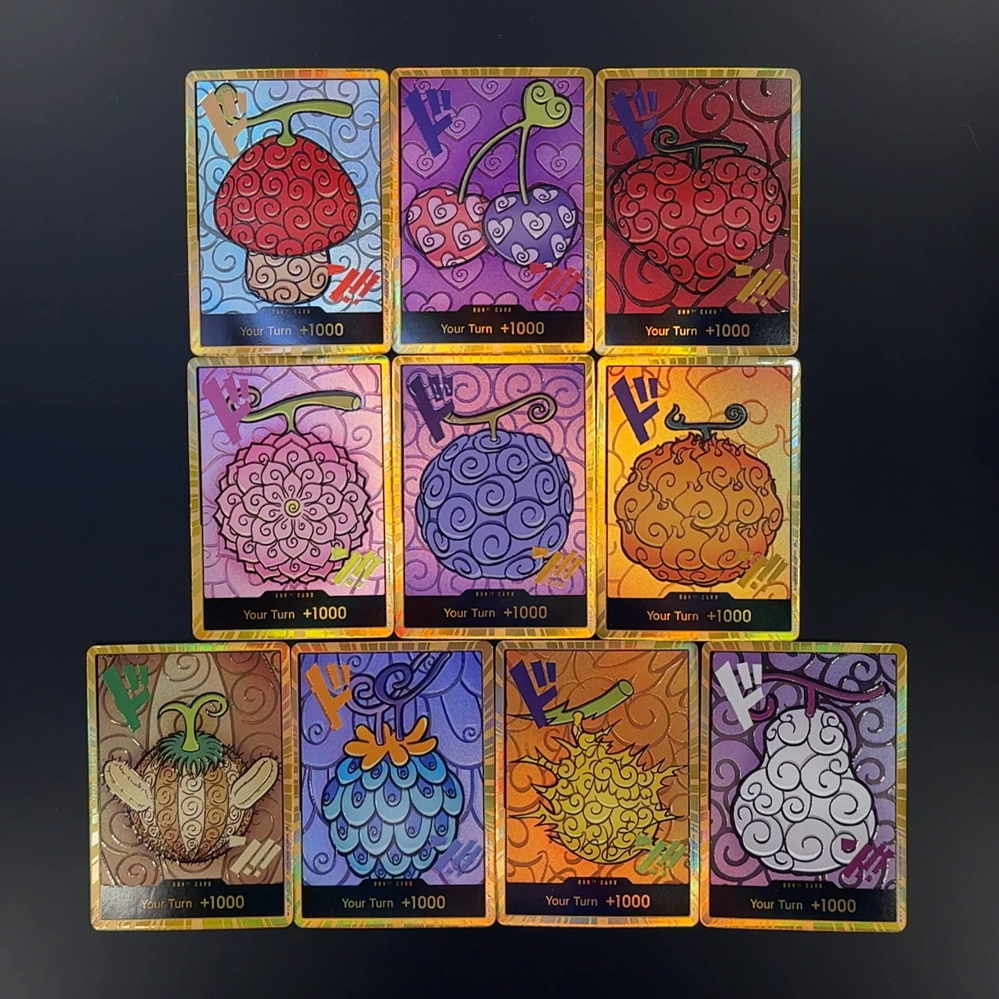 One Piece TCG OPCG English Devil Fruit Textured Foil DON Card Luffy Ace Enel Boa Robin Doflamingo Crocodile Law Chopper DON Card