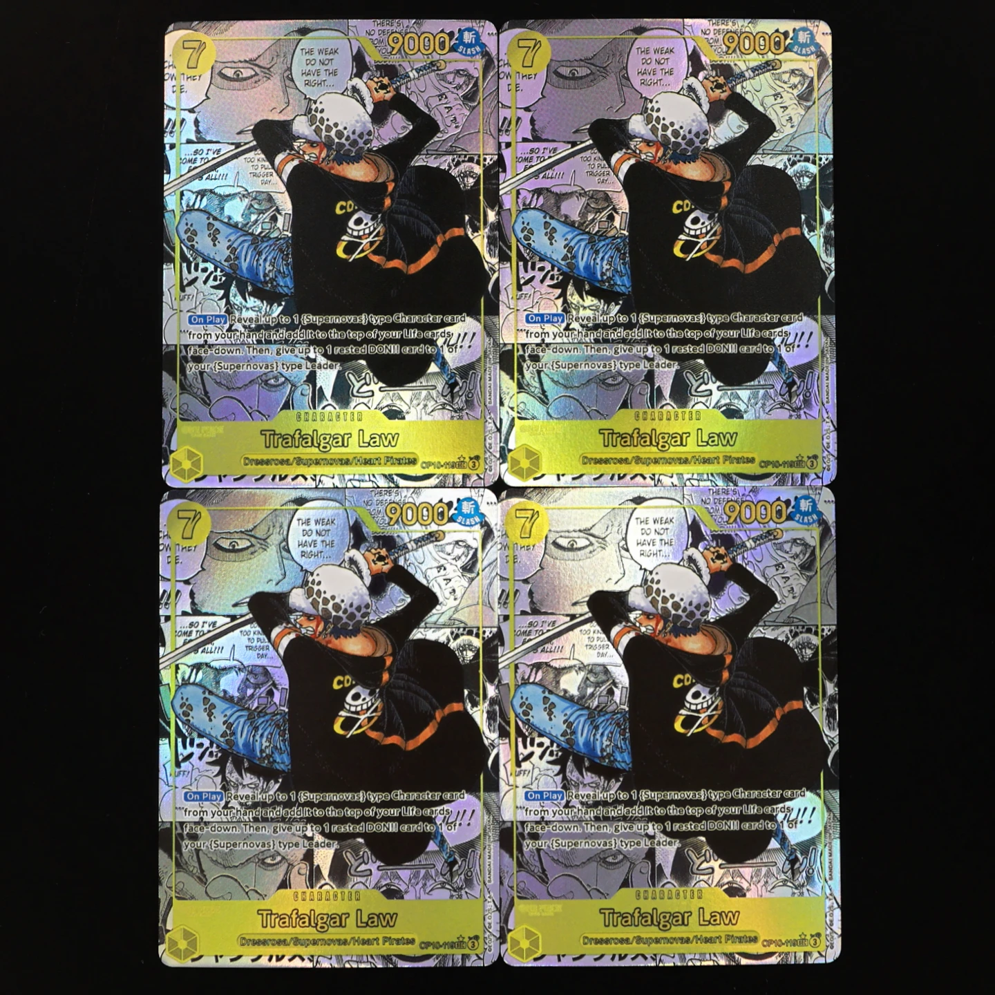 One Piece TCG OPCG English Trafalgar Law Manga Card OP10-119 Law 7 Cost Yellow Law Textured Foil Card