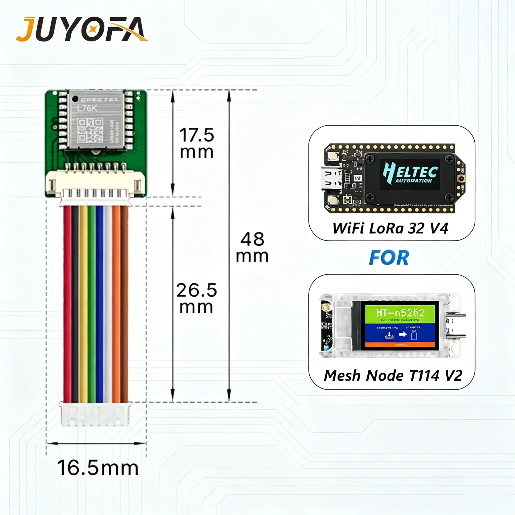 L76K GNSS GPS Module 2.8V~4.3V Power Supply for Heltec ESP32 WiFi LoRa 32 V4 T114 V2 Development Board for Meshtastic Arduino