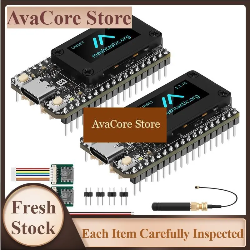 AvaCore2Pcs Heltec Lora 32 V4 Meshtastic Dev-Board W/GPS ESP32-SX1262 0.96Inch OLED Solar Powered Mesh Network Wifi Lora BLE Low