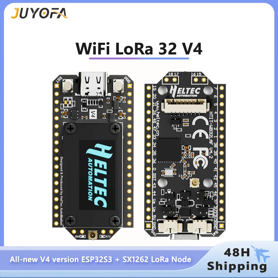  Meshtastic New LoRa 32 V4 Solar Powered Dev-Board with ESP32 SX1262 and 0.96inch OLED Low Power Support GPS WiFi LoRa BLE