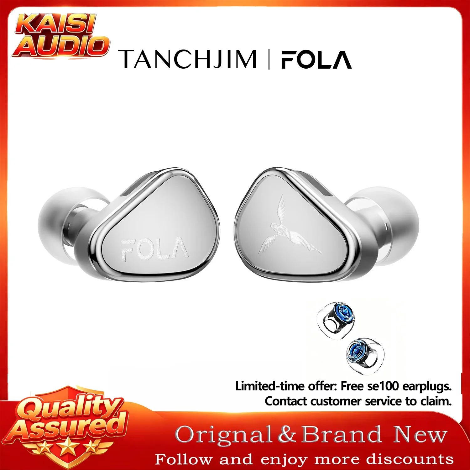 TANCHJIM FOLA Architecture Single Dynamic Driver In-Ear Earphone DSP TC+3.5mm+4.4mmPlug 0.78mm Wired HiFi Earbuds