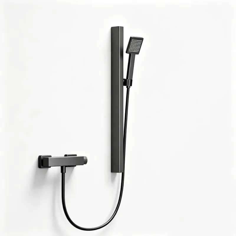 Momali Direct Brass Concealed Sliding Bar Shower Faucet Set System Shower Combo Set Built in Shower Trim Set