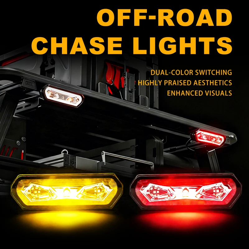OFF-ROAD CHASE LIGHTS Brake Stop Lamp Car Universal Red Tail Light Chase For Jeep Truck Pickup Offroad Led Reverse Lights