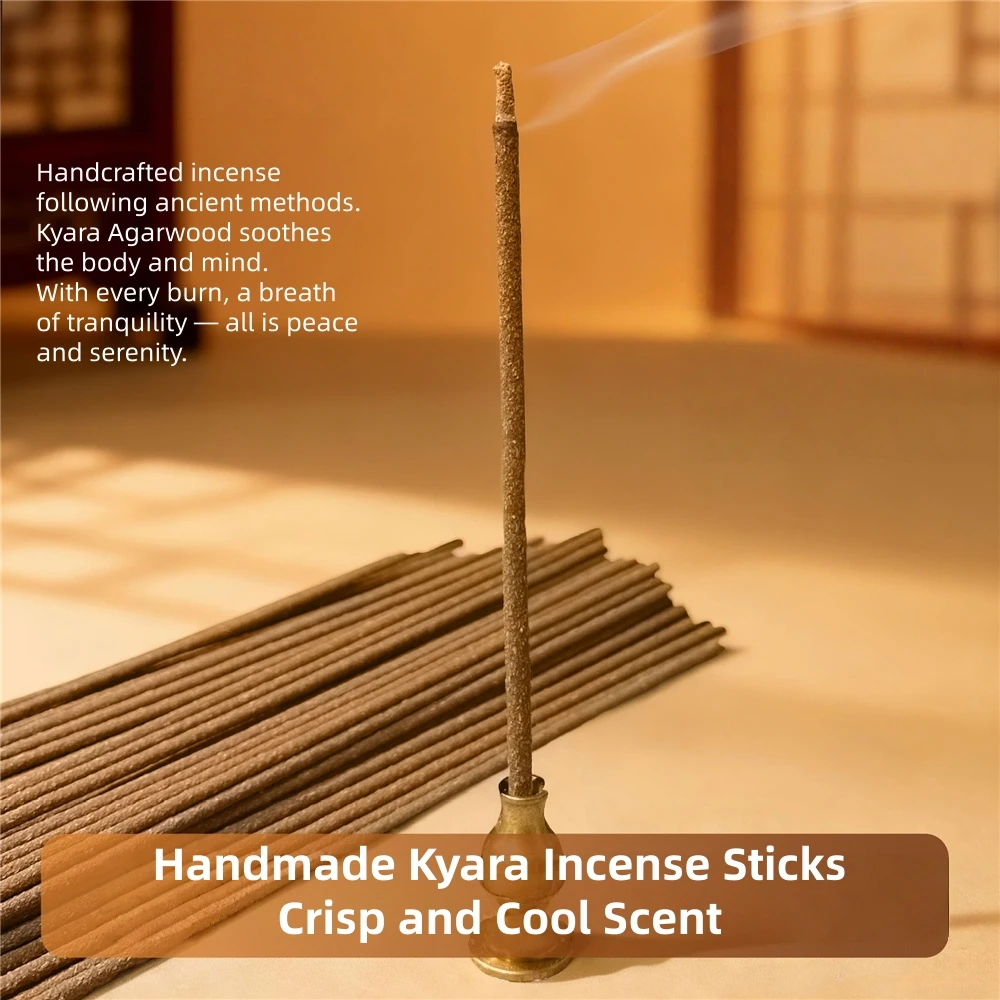 Natural Handmade Kyara Agarwood Incense Sticks,Hainan Tiger Stripe Old Material,Incense for Home & Meditation,Oud Incense
