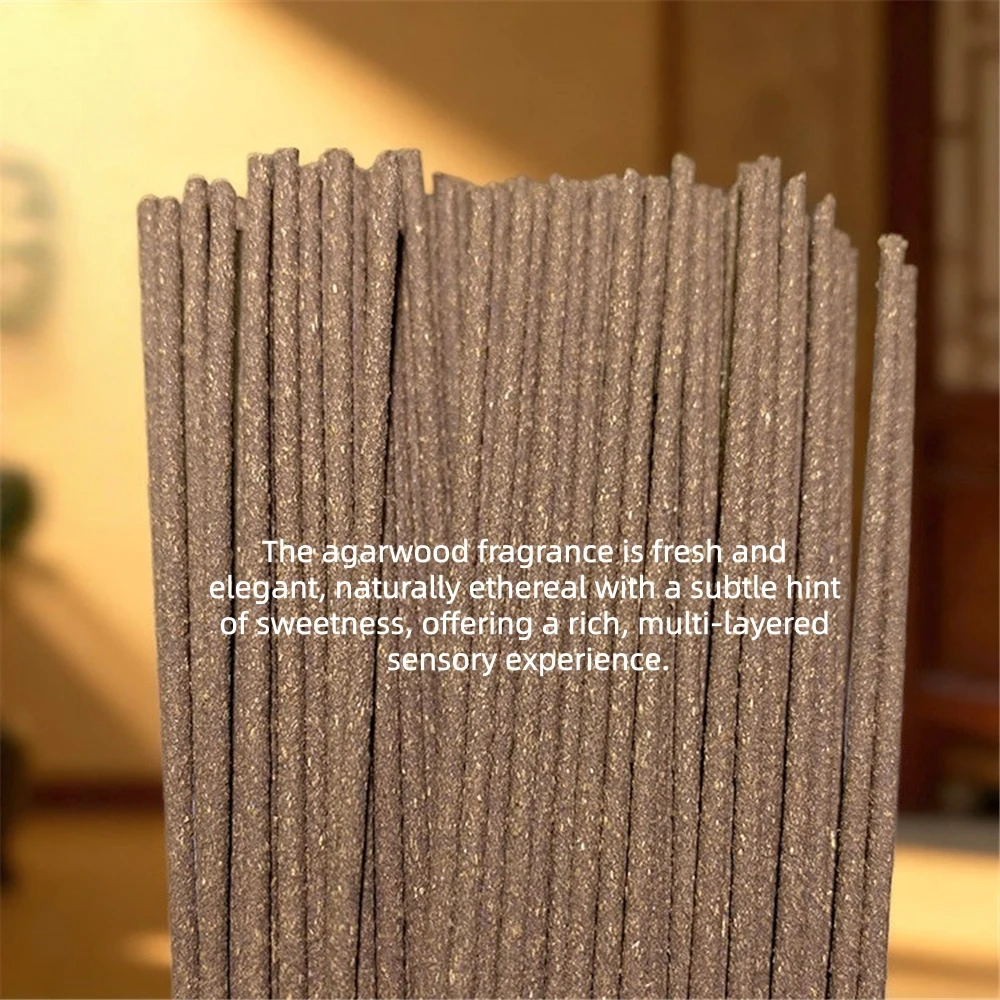 Natural Handmade Kyara Agarwood Incense Sticks,Hainan Tiger Stripe Old Material,Incense for Home & Meditation,Oud Incense