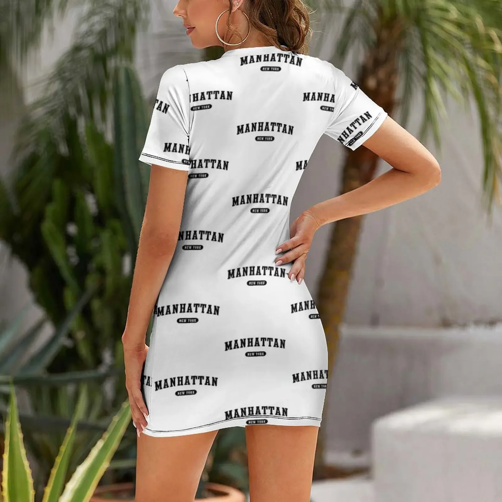 Manhattan, NYC Short-Sleeved Dress Female dress dress party evening elegant luxury celebrity summer dresses ladies 2026