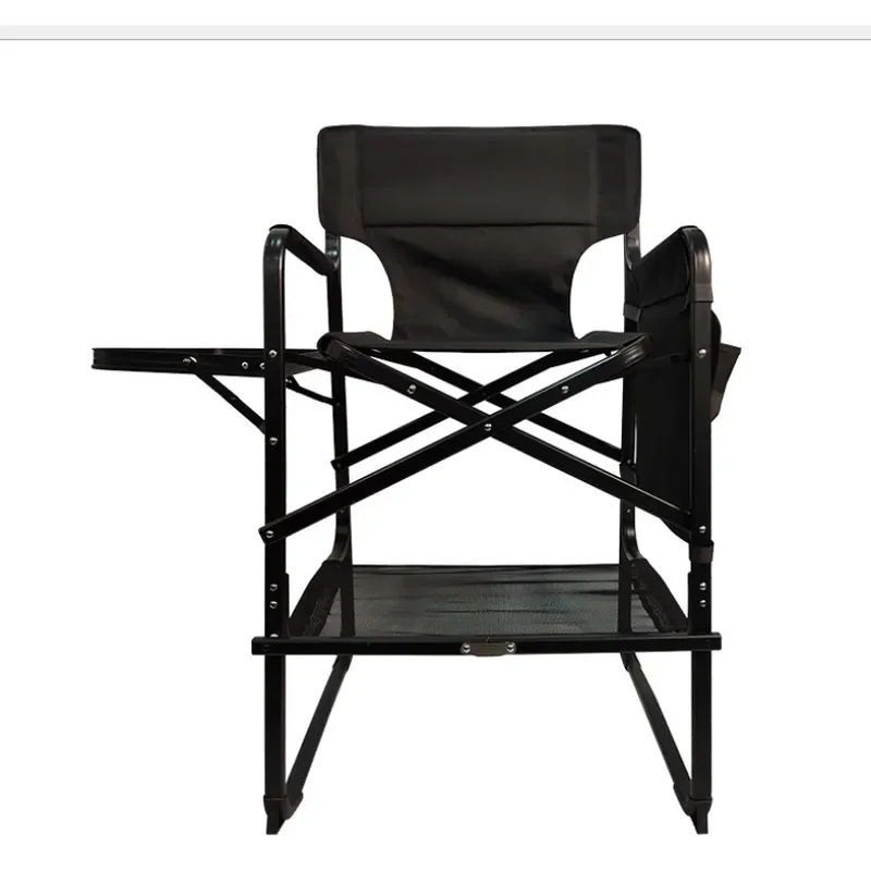 Aluminum Alloy Folding Director Chair Portable Canvas Seat for Outdoor Beach Camping Office Computer Leisure Makeup Use